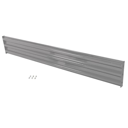 Vestil Bolt-On Style Guard Rail 10 Ft Gray Semi Gloss GR-F3R-BO-10-GYSG